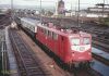 141 404 und 140 259 mit Ersatzzug f�r Wiesbaden-City im Bww Wiesbaden am 21.09.1990